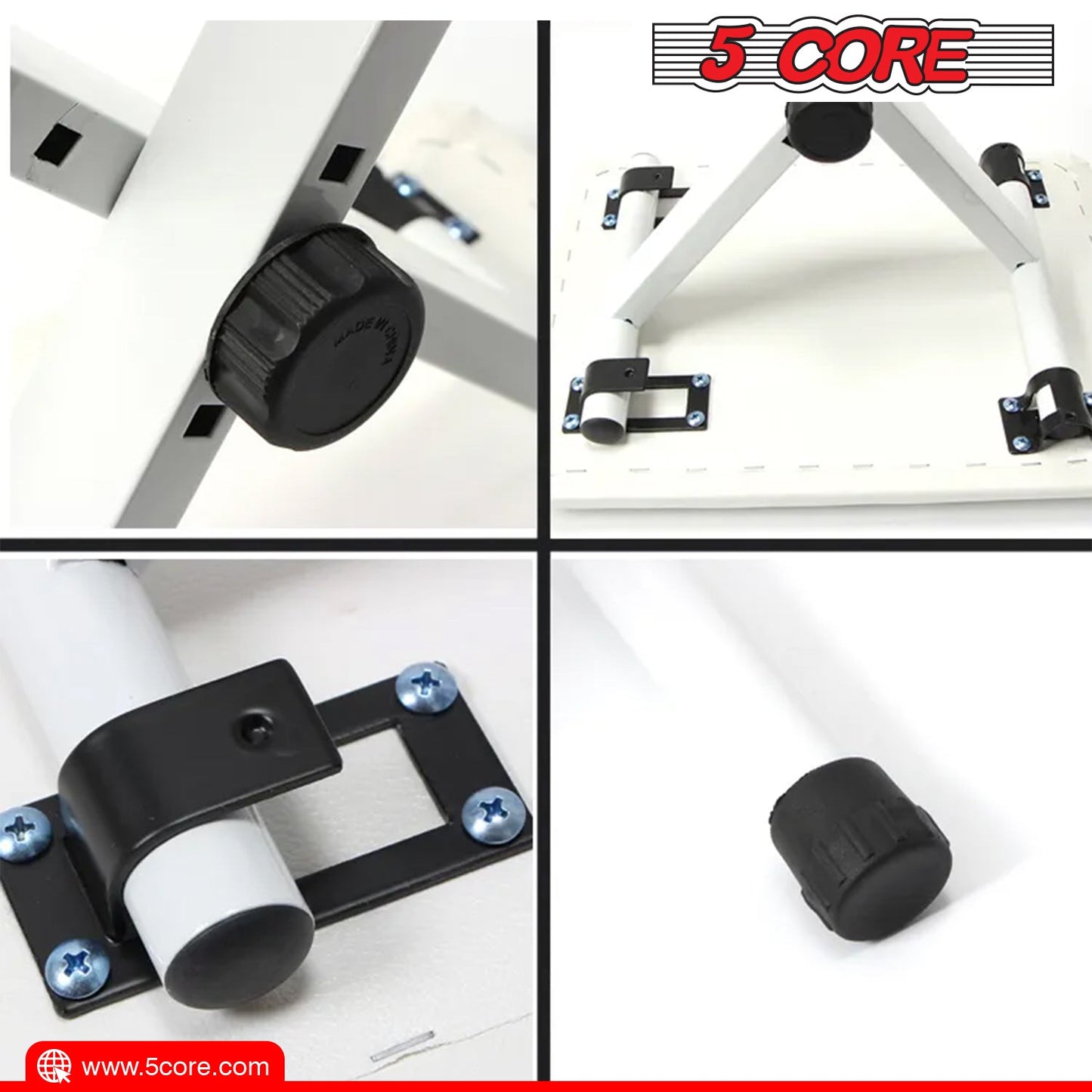 5Core Portable Piano Keyboard Music X-Style Adjustable Padded Stool Chair Seat Bench White DS 02 WH