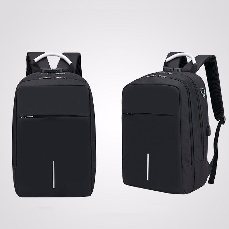 Backpack Rucksack Water Resistant with USB Port Headset Port Computer School Bag with trolley strap