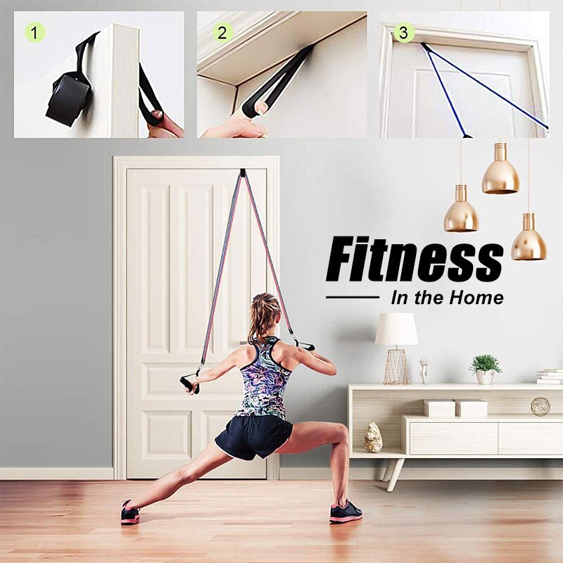 11Pcs/Set Resistance Bands Gym Equipment Latex Exercise Band Workouts Home Training Physical Therapy Bands Elastic Fitness