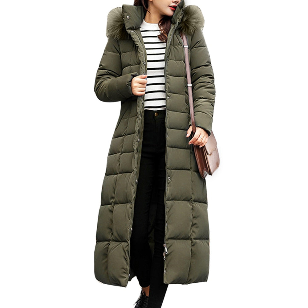 Coat Women Winter Long Coat Parka Femme
