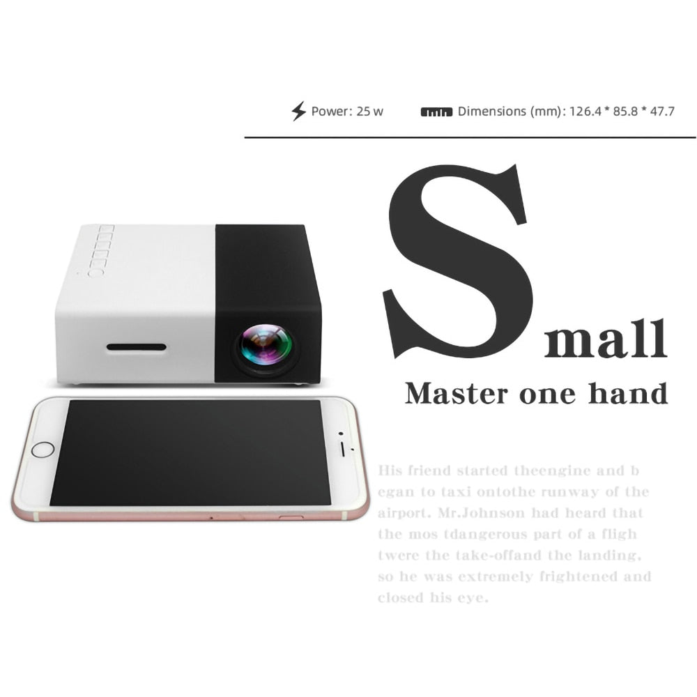 LEJIADA YG300 Pro LED Mini Protable 800 Lumens Support 1080P Full HD Playback HDMI USB Home Theater Movies Projector