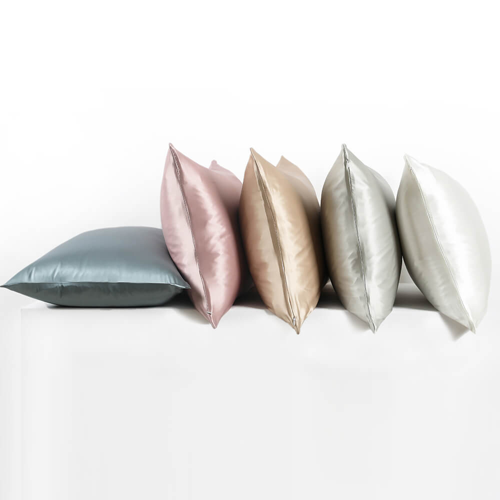 DISANGNI 22 Momme 100% mulberry silk pillowcase, non-toxic dyes, for hair and skin, double-sided silk zipper type, 1pc