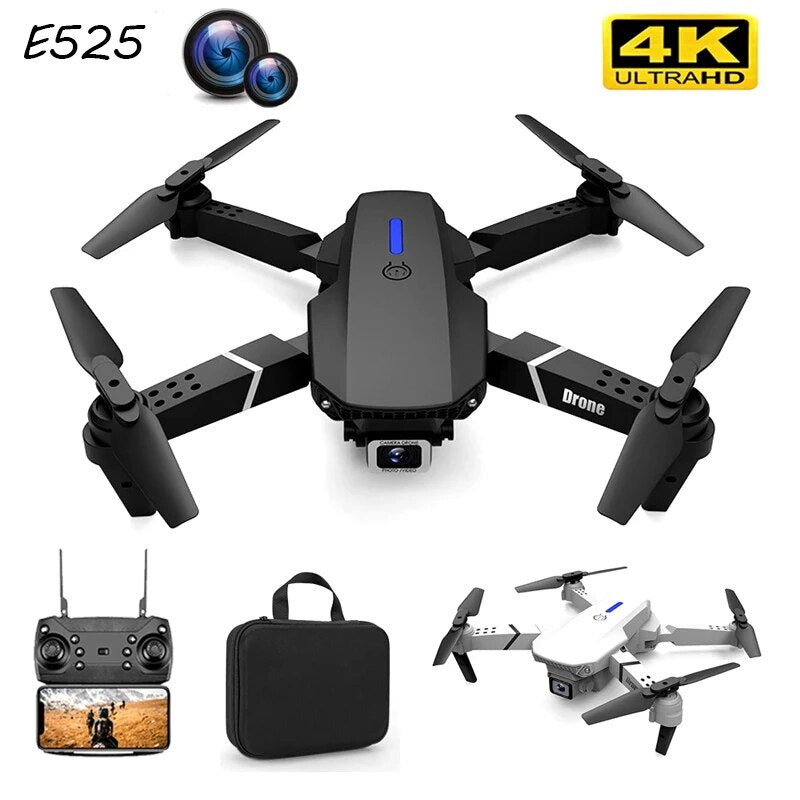 LSRC Quadcopter Drone E525 HD 4K 1080P Camera And WiFi FPV HeightKeeping RC Foldable Quadcopter Drone Toy Gift