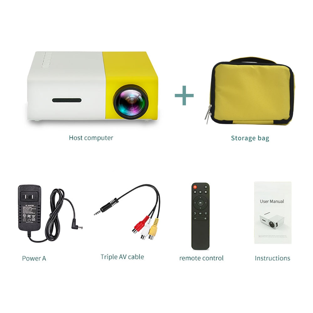 LEJIADA YG300 Pro LED Mini Protable 800 Lumens Support 1080P Full HD Playback HDMI USB Home Theater Movies Projector
