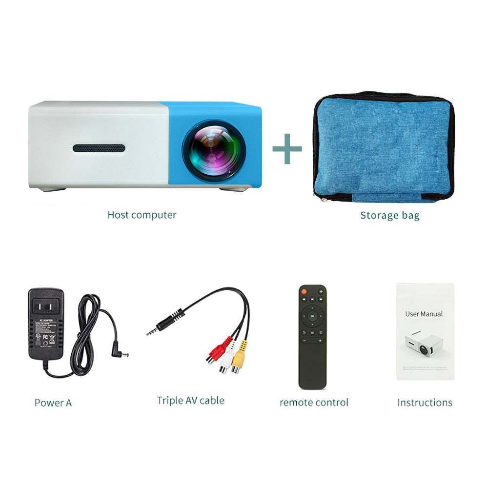 LEJIADA YG300 Pro LED Mini Protable 800 Lumens Support 1080P Full HD Playback HDMI USB Home Theater Movies Projector