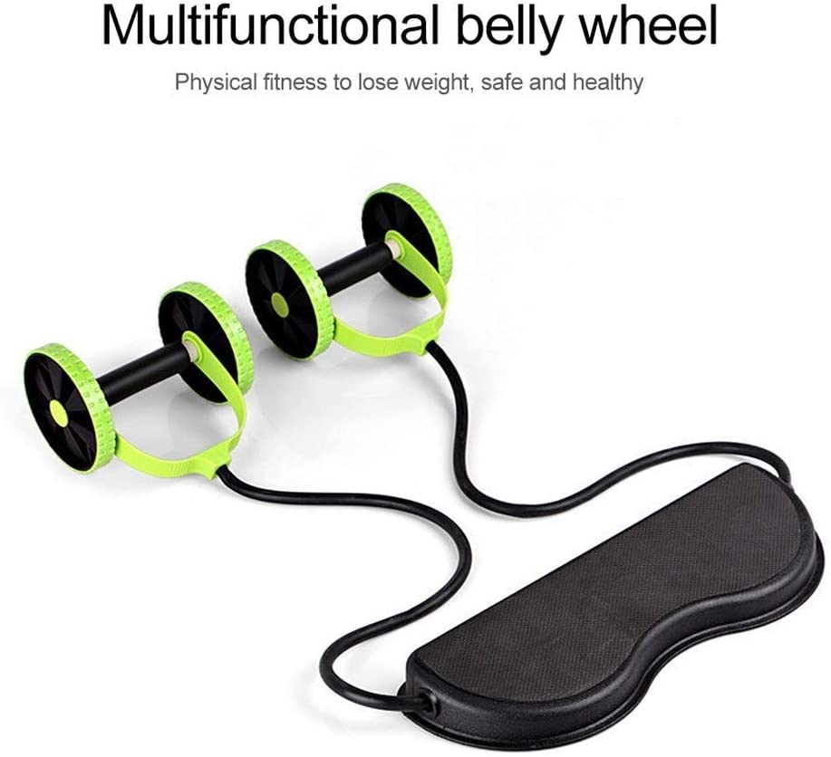 Fitness Abdominal Wheels Roller Stretch Elastic Abdominal Resistance Pull Rope for Abdominal Muscle Trainer Exercise