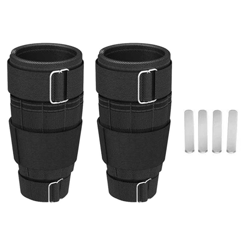 1 Pair Adjustable Ankle Weights Brace Strap with Weight Block Running Walking Crossfit Weight Gym Exercise Training Equipment