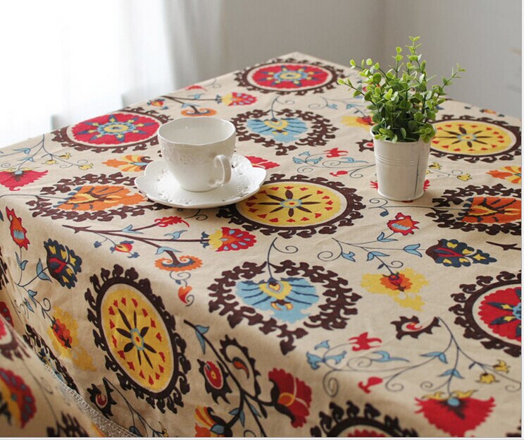 Linen Fabric Coffee Dining Tablecloth