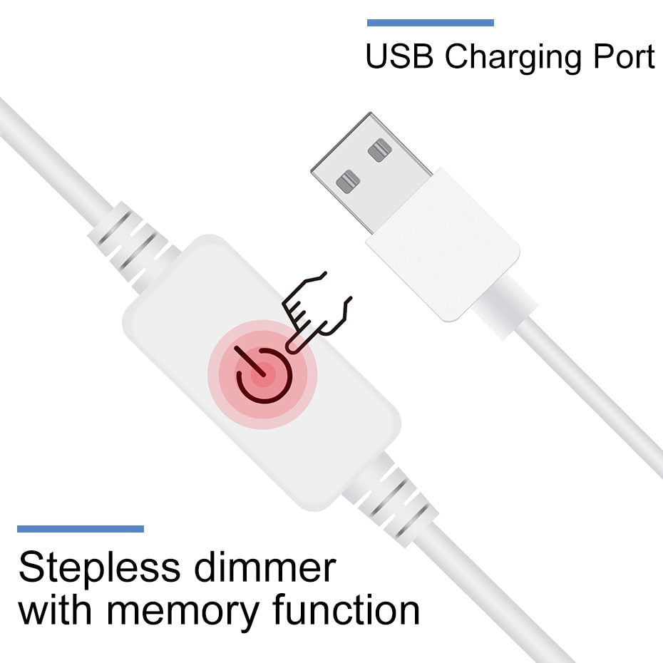 Makeup Mirror Light 5V USB Hollywood With Touch Dimmer Table Mirror LED Light Bedroom Decor 2/6/10/14 Led Bulbs Vanity Light