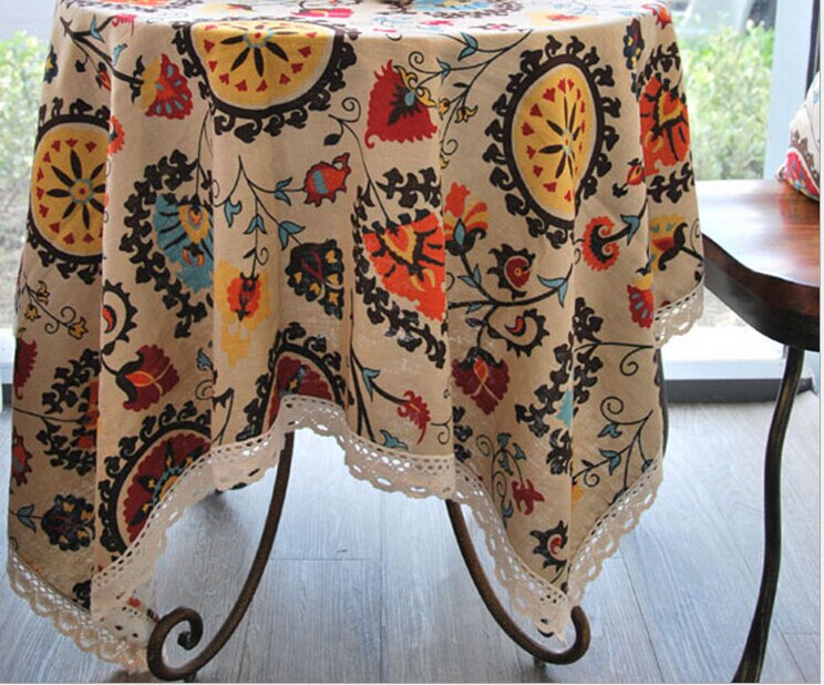 Linen Fabric Coffee Dining Tablecloth