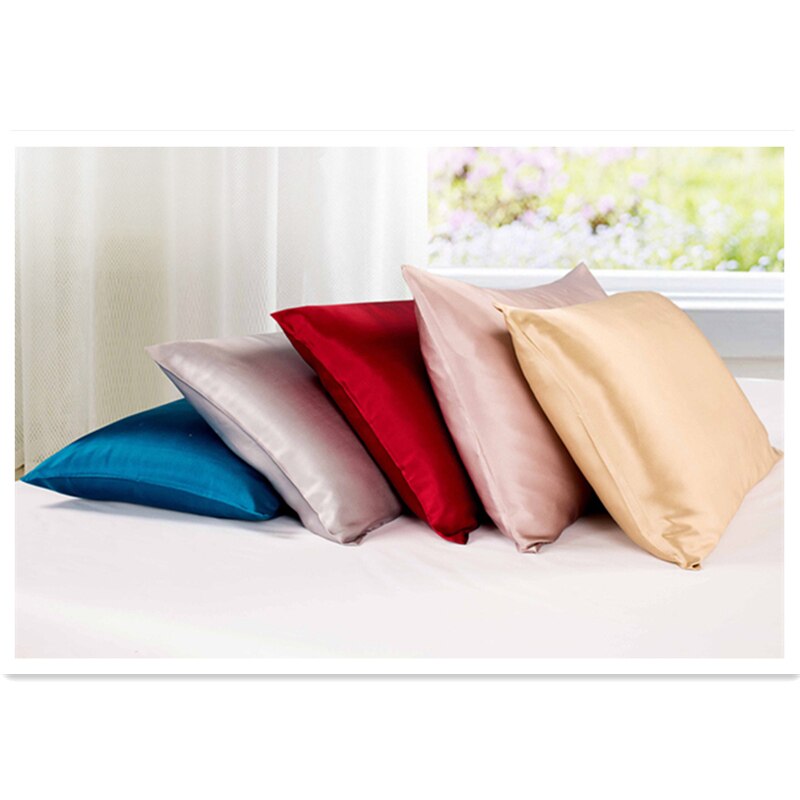 22 Momme Silk Zipper Pillowcase 1pc 100% Nature Mulberry Silk Muticolor Pillow Case For Healthy Standard Queen King