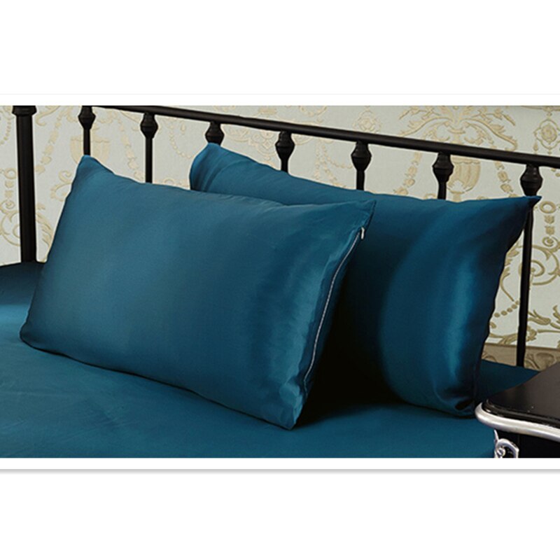 22 Momme Silk Zipper Pillowcase 1pc 100% Nature Mulberry Silk Muticolor Pillow Case For Healthy Standard Queen King