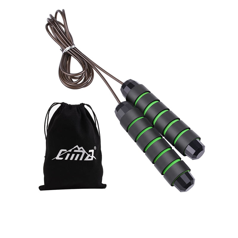 Jump Rope Tangle-Free Rapid Speed Jumping Rope Cable with Ball Bearings Steel Skipping Rope Gym Fitness Home Exercise Slim Body