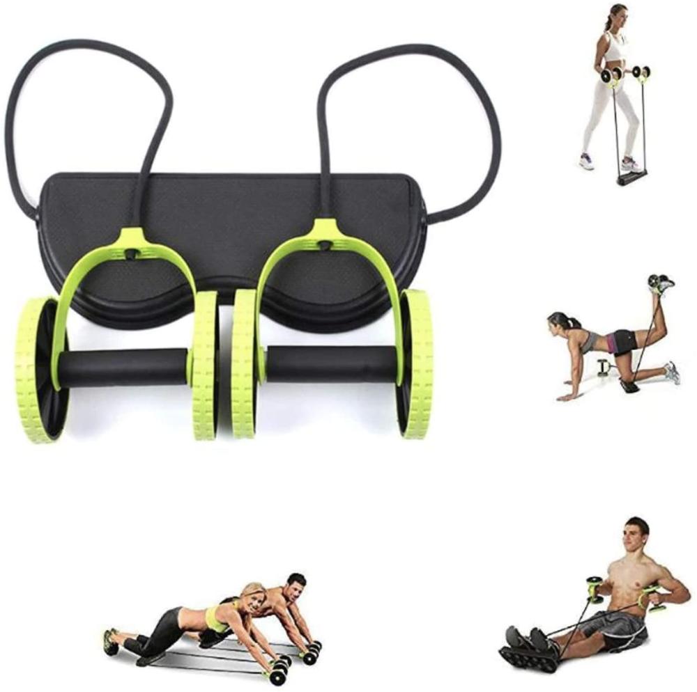 Fitness Abdominal Wheels Roller Stretch Elastic Abdominal Resistance Pull Rope for Abdominal Muscle Trainer Exercise