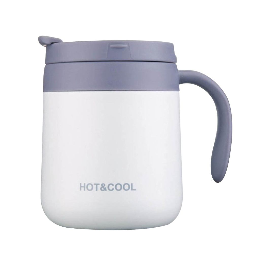 350/500ml Stainless Steel Vacuum Mug/Cup with Handle & Lid