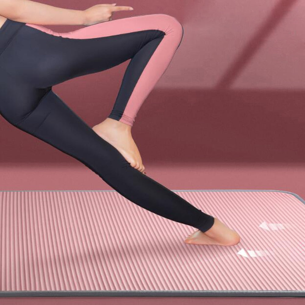 10MM 15MM Yoga Mat NRB Non-slip Mats For Fitness Extra Thick Pilates Gym Exercise Pads Carpet Mat with Edge Binding Yoga Pad XA146+A