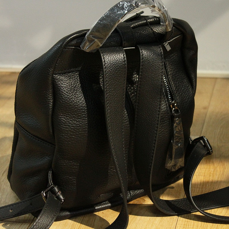 Backpack Women Genuine Leather Travel Shoulder Bags