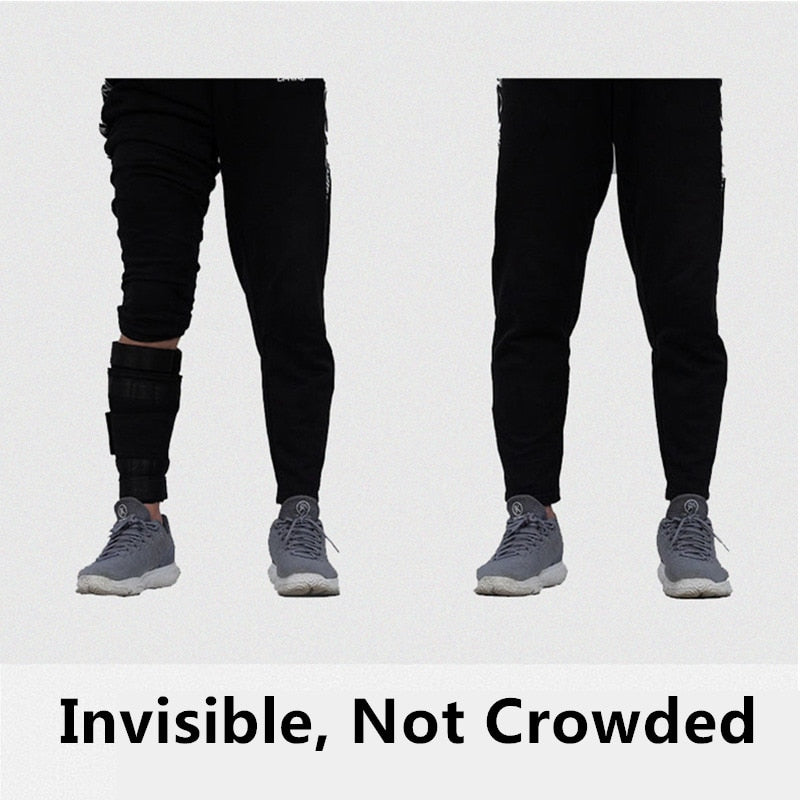 1 Pair Adjustable Ankle Weights Brace Strap with Weight Block Running Walking Crossfit Weight Gym Exercise Training Equipment