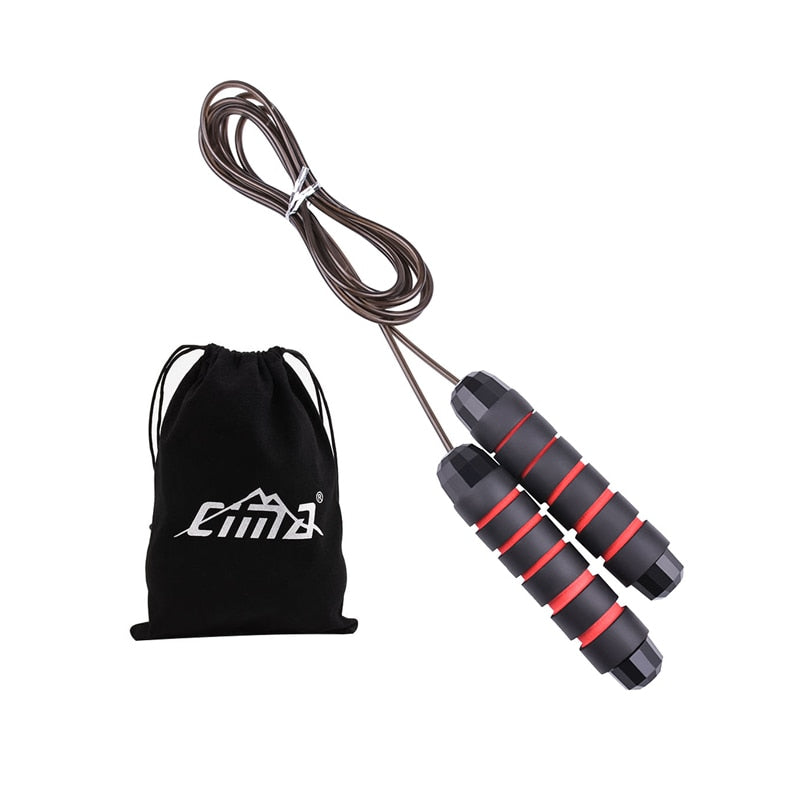 Jump Rope Tangle-Free Rapid Speed Jumping Rope Cable with Ball Bearings Steel Skipping Rope Gym Fitness Home Exercise Slim Body