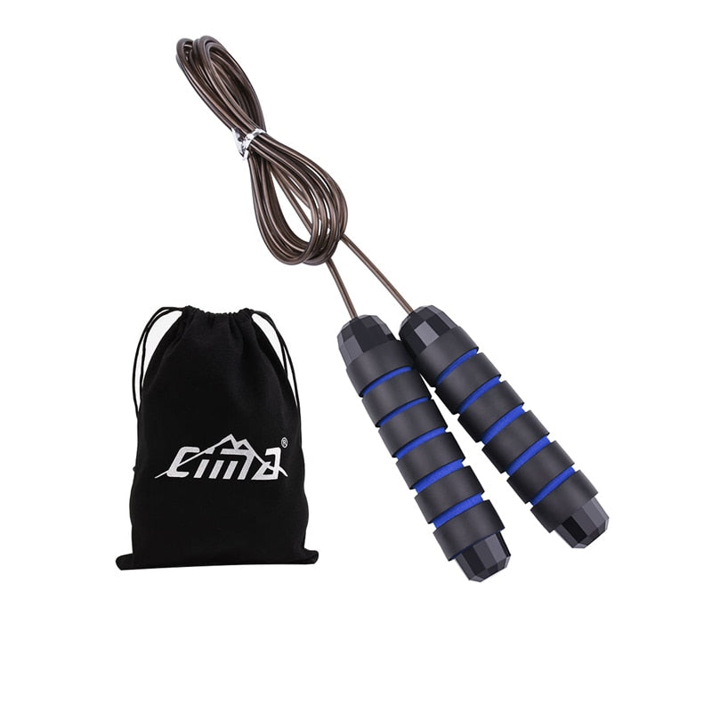 Jump Rope Tangle-Free Rapid Speed Jumping Rope Cable with Ball Bearings Steel Skipping Rope Gym Fitness Home Exercise Slim Body
