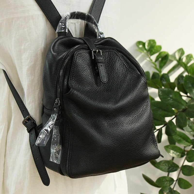 Backpack Women Genuine Leather Travel Shoulder Bags