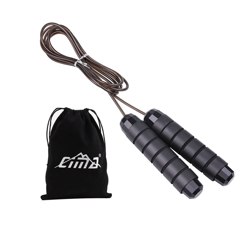 Jump Rope Tangle-Free Rapid Speed Jumping Rope Cable with Ball Bearings Steel Skipping Rope Gym Fitness Home Exercise Slim Body