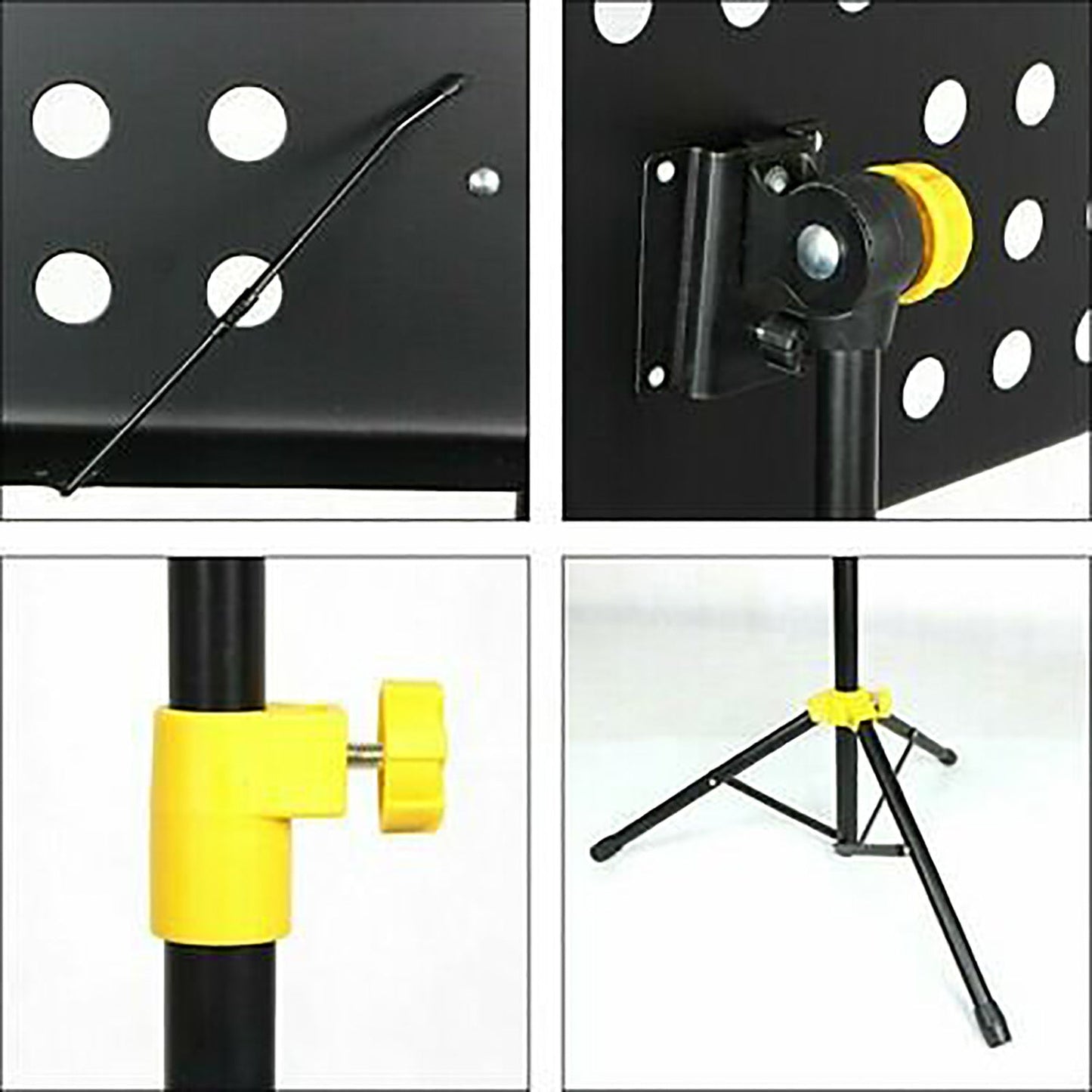 5 Core Sheet Music Stand Professional Folding Adjustable Portable Orchestra Music Sheet Stands, Heavy Duty Super Sturdy MUS YLW