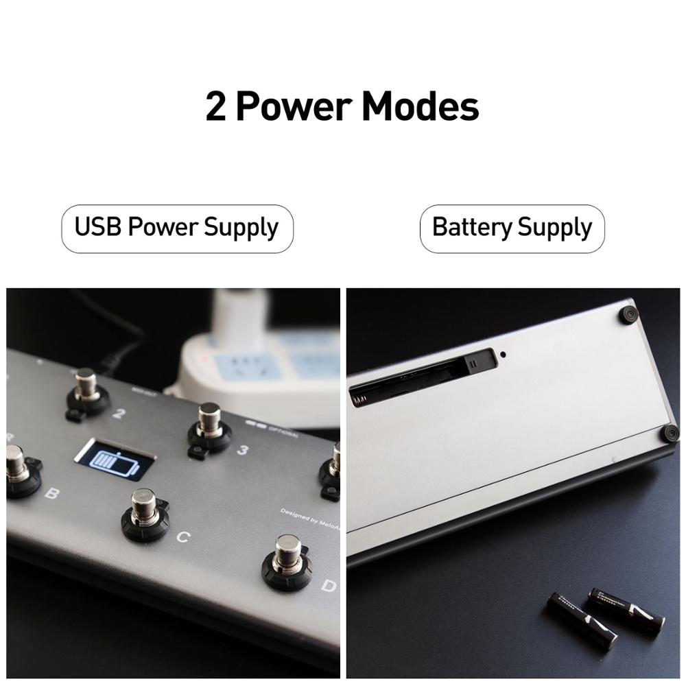 MIDI Commander Guitar Portable USB MIDI Foot Controller With 10 Foot Switches 2 Expression Pedal Jacks 8 Host Presets For Live