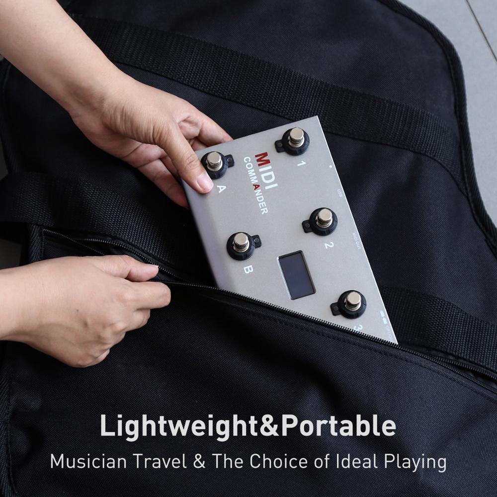 MIDI Commander Guitar Portable USB MIDI Foot Controller With 10 Foot Switches 2 Expression Pedal Jacks 8 Host Presets For Live