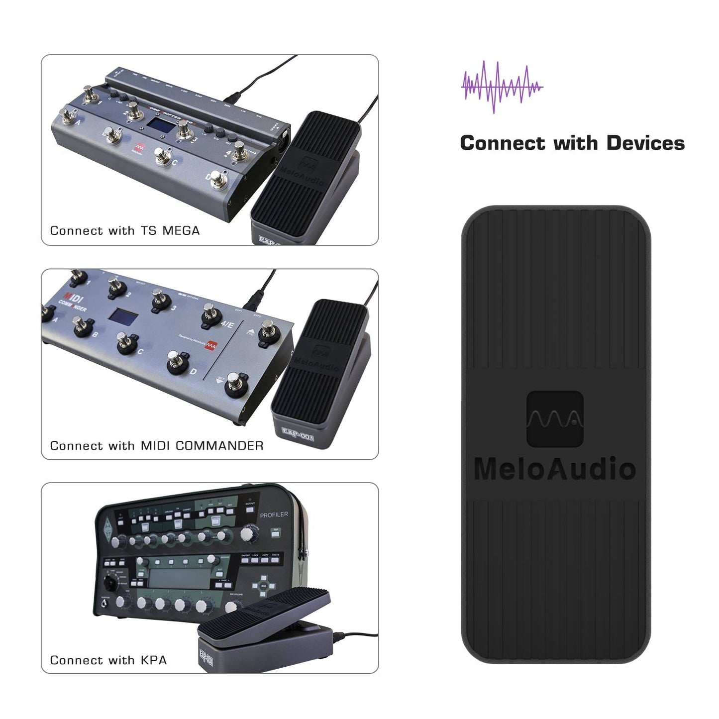 MIDI Commander Guitar Portable USB MIDI Foot Controller With 10 Foot Switches 2 Expression Pedal Jacks 8 Host Presets For Live