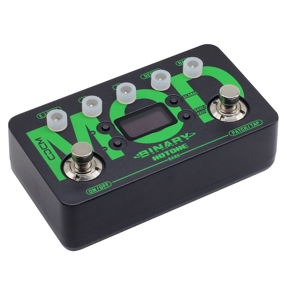 Hotone Binary Mod Multi-Mode Chorus Flanger Tremolo Phaser Rotary Vibe Wah Tap Tempo Modulation Guitar Bass Effects Pedal BME-1