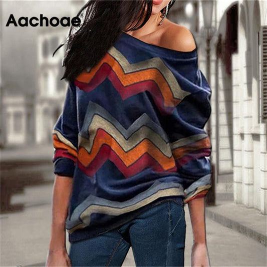 Blouses Off Shoulder Tops Aachoae Women Camiseta Mujer