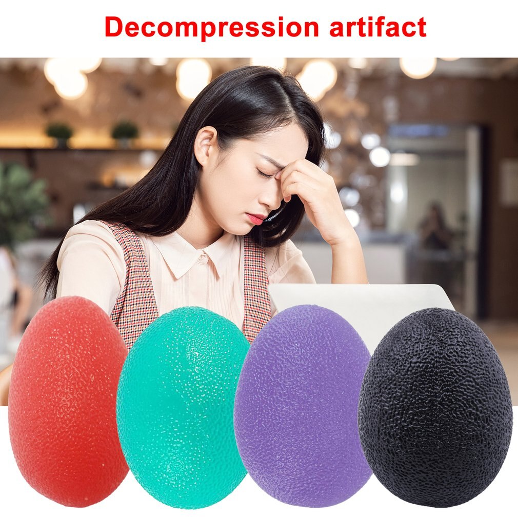 Silica Gel Hand Grip Ball Egg Men Women Gym Fitness Finger Heavy Exerciser Strength Muscle Recovery Gripper Trainer