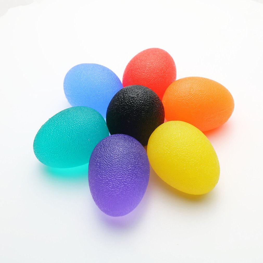 Silica Gel Hand Grip Ball Egg Men Women Gym Fitness Finger Heavy Exerciser Strength Muscle Recovery Gripper Trainer
