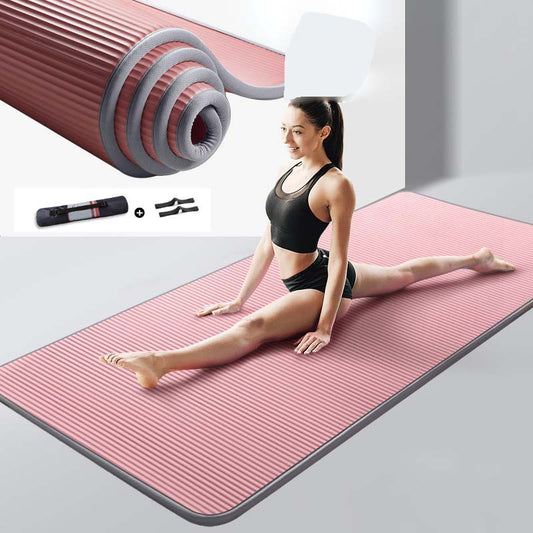 10MM 15MM Yoga Mat NRB Non-slip Mats For Fitness Extra Thick Pilates Gym Exercise Pads Carpet Mat with Edge Binding Yoga Pad XA146+A