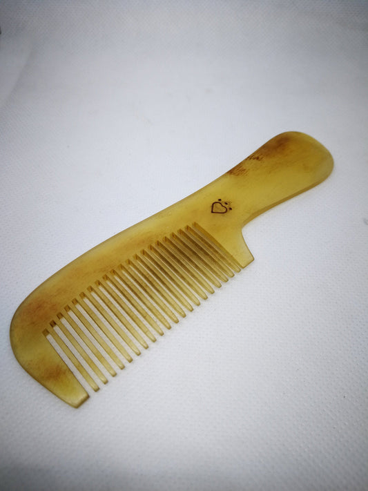 Heavenly Love Natural Yak Horn comb with handle