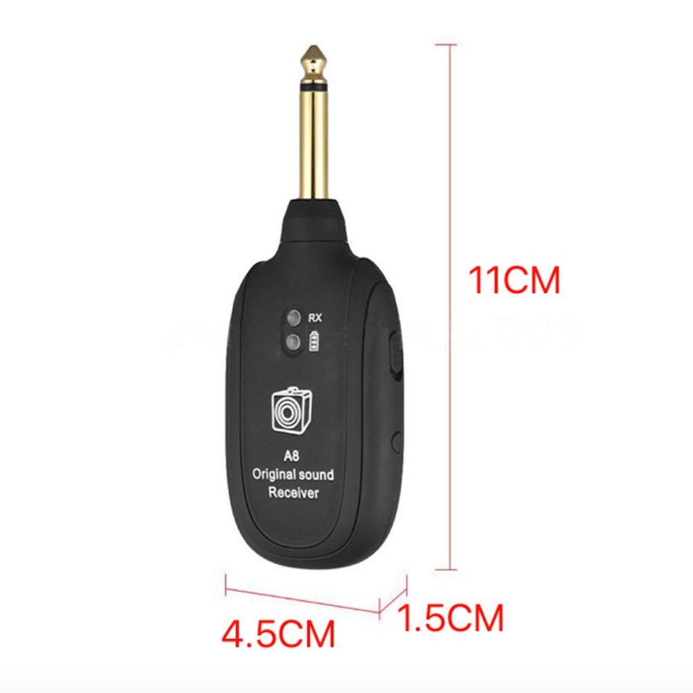 Wireless Audio Transmission System Receiver USB Rechargeable Transmitter for Electric Guitar Bass Violin