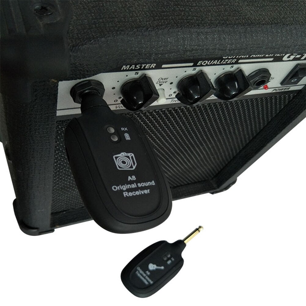 Wireless Audio Transmission System Receiver USB Rechargeable Transmitter for Electric Guitar Bass Violin